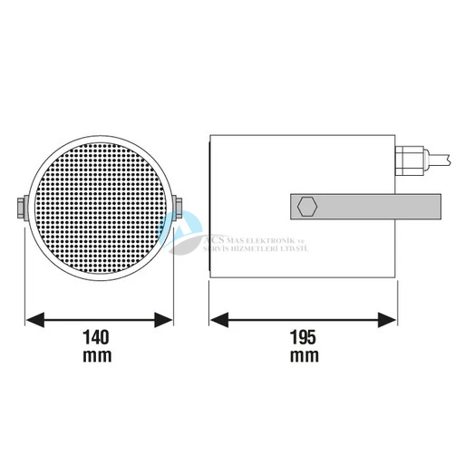 Honeywell 582473 10 W Tek yönlü Metal Ses Projektörü EN 54